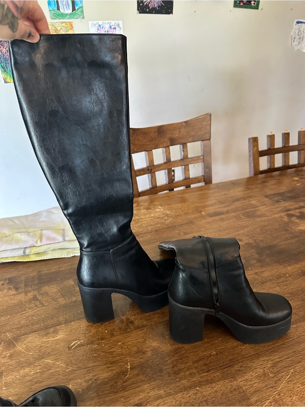 Called Out Chunky Platform Knee High Boots
